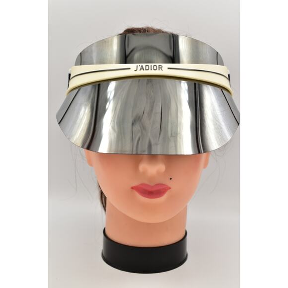 Christian Dior  Mirrored DiorClub1 Sun Visor Silver Pre-Owned As Is - Picture 1 of 12